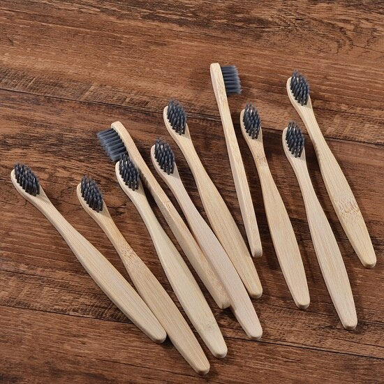 Escova de Dentes de Bambu Infantil 10 Unidades