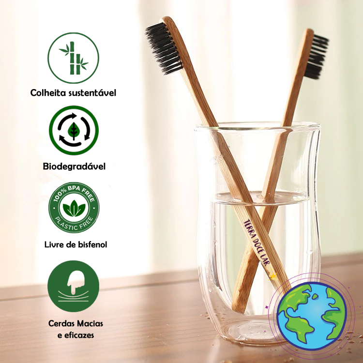 Escovas de dente de Bambu 10 unidades