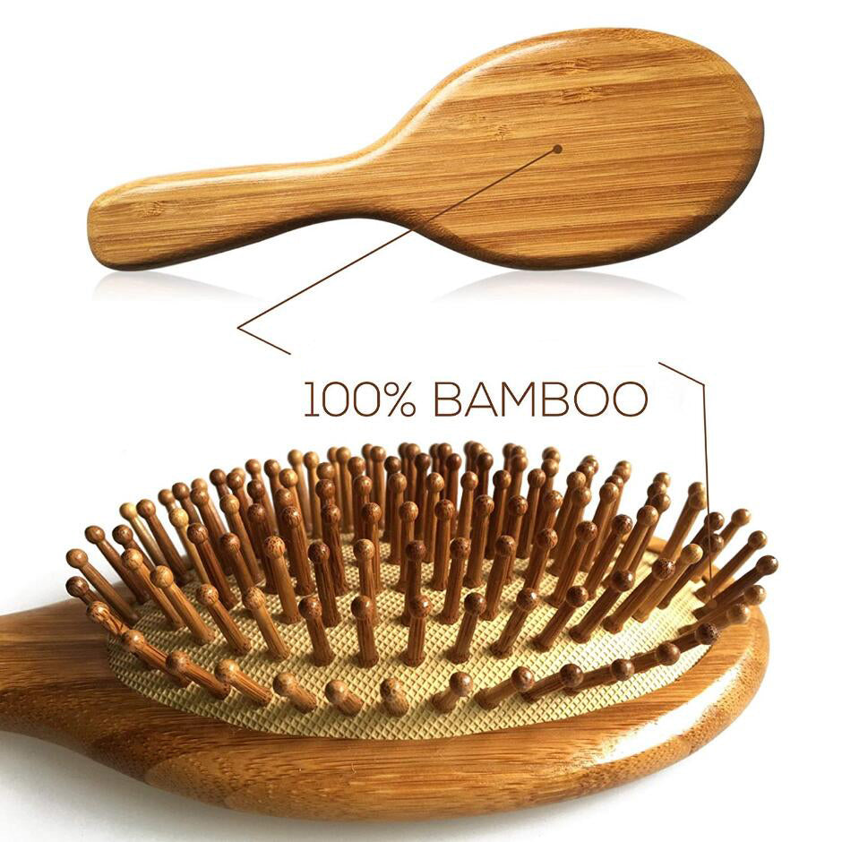 Escova de Cabelo de Bambu Biodegradável