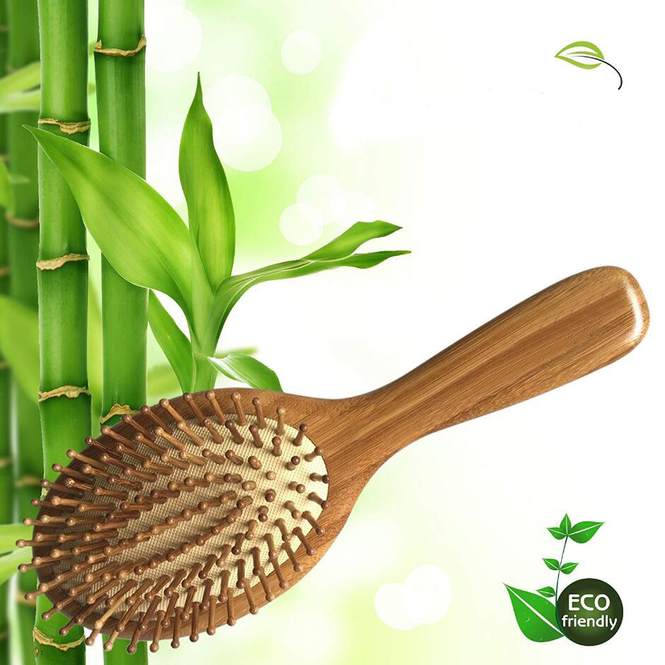 Escova de Cabelo de Bambu Biodegradável