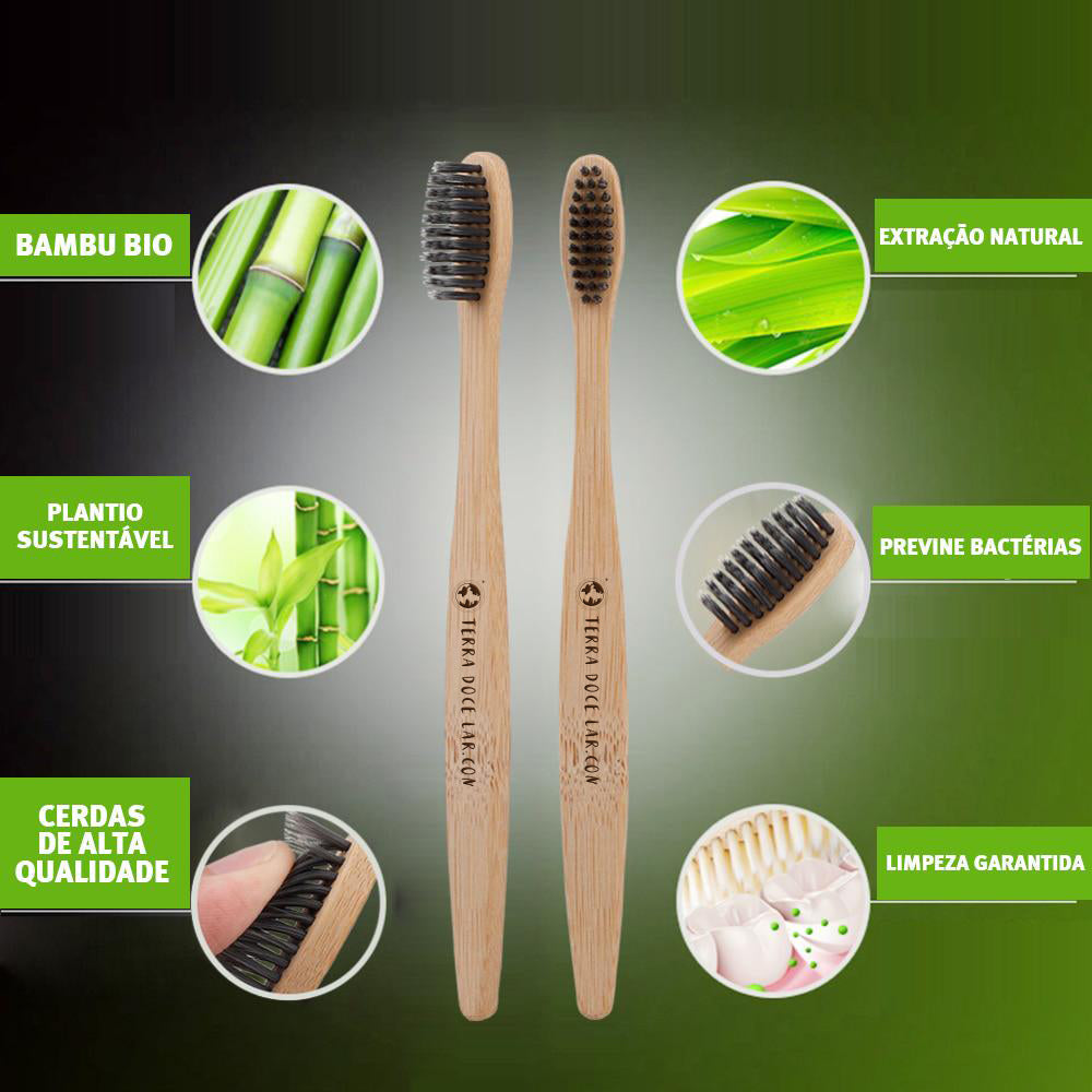 Escovas de dente de Bambu 10 unidades